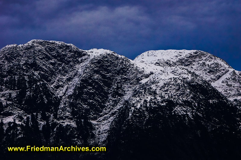 mountain,snow,blue,clouds,sky,night,dusk,dawn,dramatic,